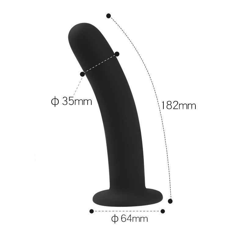 Schwarzer Strap-On Dildo Komplettansicht - Ergonomisches Design mit sicherem Halt