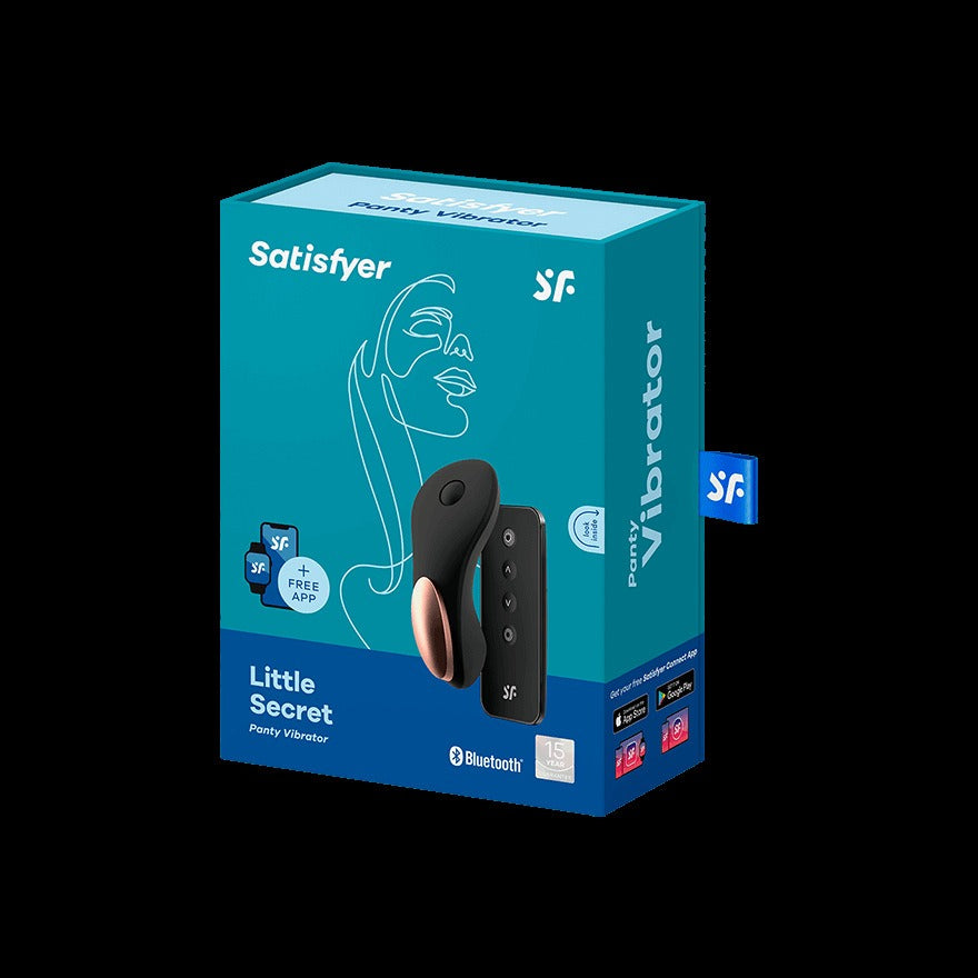 Schwarzes Satisfyer tragbares Wellness-Gerät Detailansicht - Kompakt mit kabelloser Fernbedienung