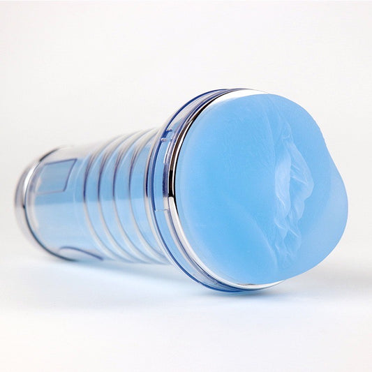 Blaues Premium Wellness-Gerät für Männer - Vibrierender Masturbator mit ergonomischem Design