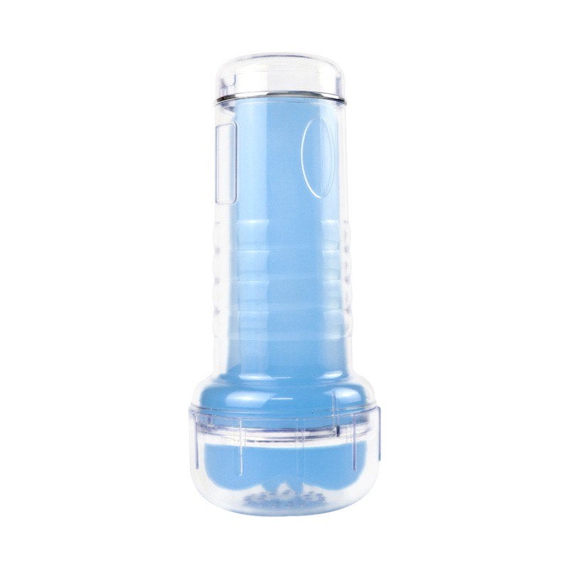 Blaues Premium Wellness-Gerät für Männer Detailansicht - Vibrierend mit Bedienknöpfen