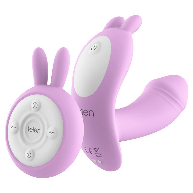 Pinker Dual-Vibrator mit Fernbedienung Detailansicht - Wärmefunktion und ergonomisches Butterfly-Design