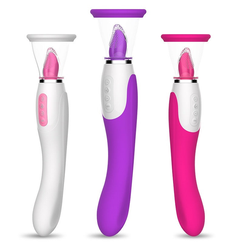 Rosa 3-in-1 Multifunktions-Vibrator mit drei Stimulationszonen - Vielseitiges Wellness-Massagegerät