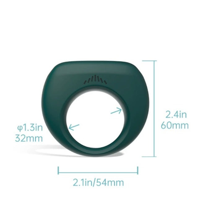 Grüner vibrierender Penisring mit Bluetooth-Steuerung - 8 Modi für gemeinsame Stimulation