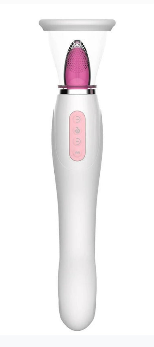 Rosa 3-in-1 Vibrator Detailansicht - Ergonomisches Design mit mehreren Stimulationspunkten
