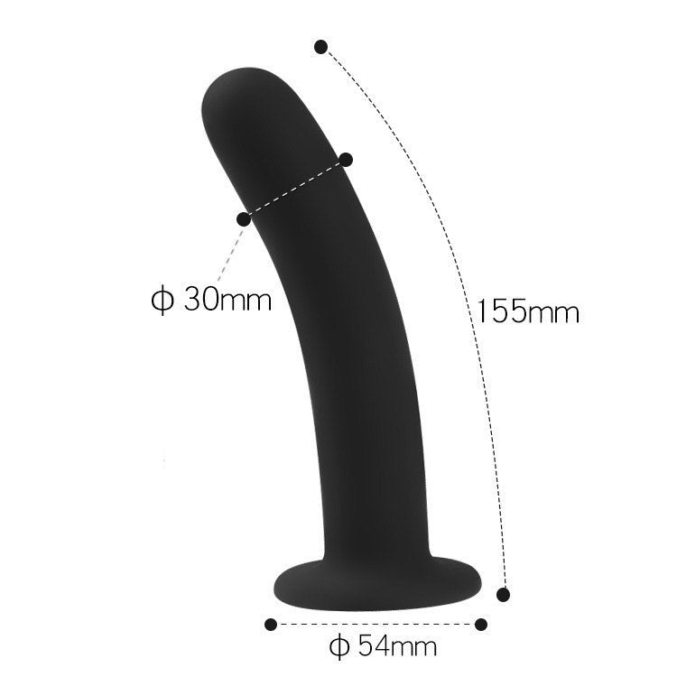 Schwarzer Strap-On Dildo Detailansicht - Verstellbares Harness-System mit Schnallen