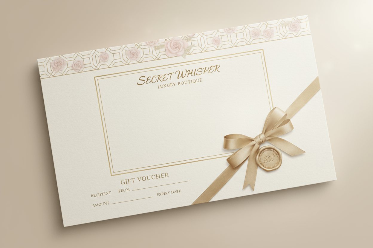 Secretwhisper Geschenkgutschein - Elegantes Geschenk für Wellness und Intimität